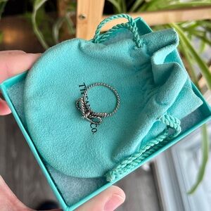 Tiffany & Co Silver Twist Bow Ring